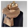 Popular green high-value scarf women's winter Korean version versatile student couple thickened warm knitted ins scarf