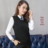 Unisex V-neck Wool Sweater Vest for Spring/Autumn Business Wear