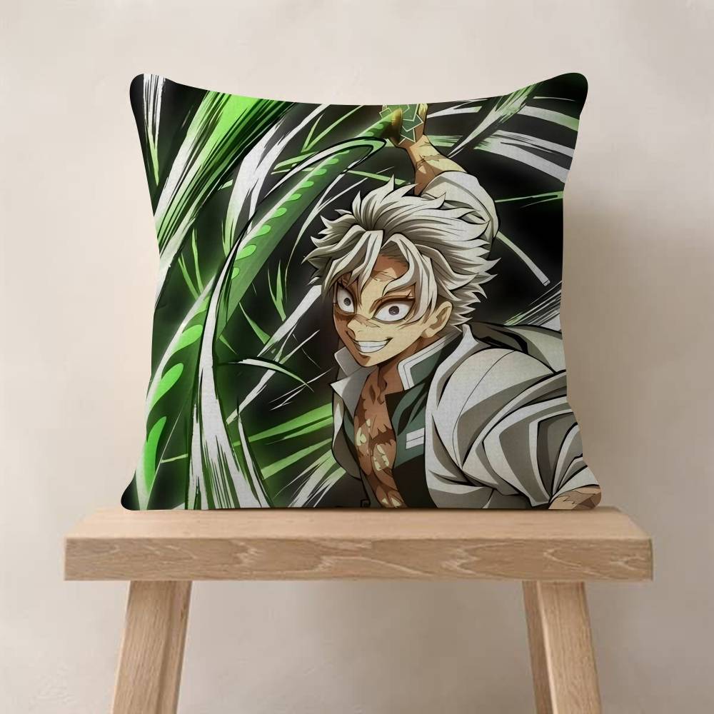 Japanese Anime DDemon Slayers Wall Pillow Cover Design Cushion Cover Decor Holiday Decorati