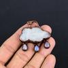 Rainbow Moonstone Pendant Gemstone Jewelry, Copper Electroformed Pendant, Handmade Beautiful Jewelry Pendant