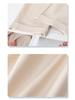 Women's Beige High Waist Wide Leg Cropped Pants - Slimming, Casual, Loose Fit, Spring/Summer 2025 Collection