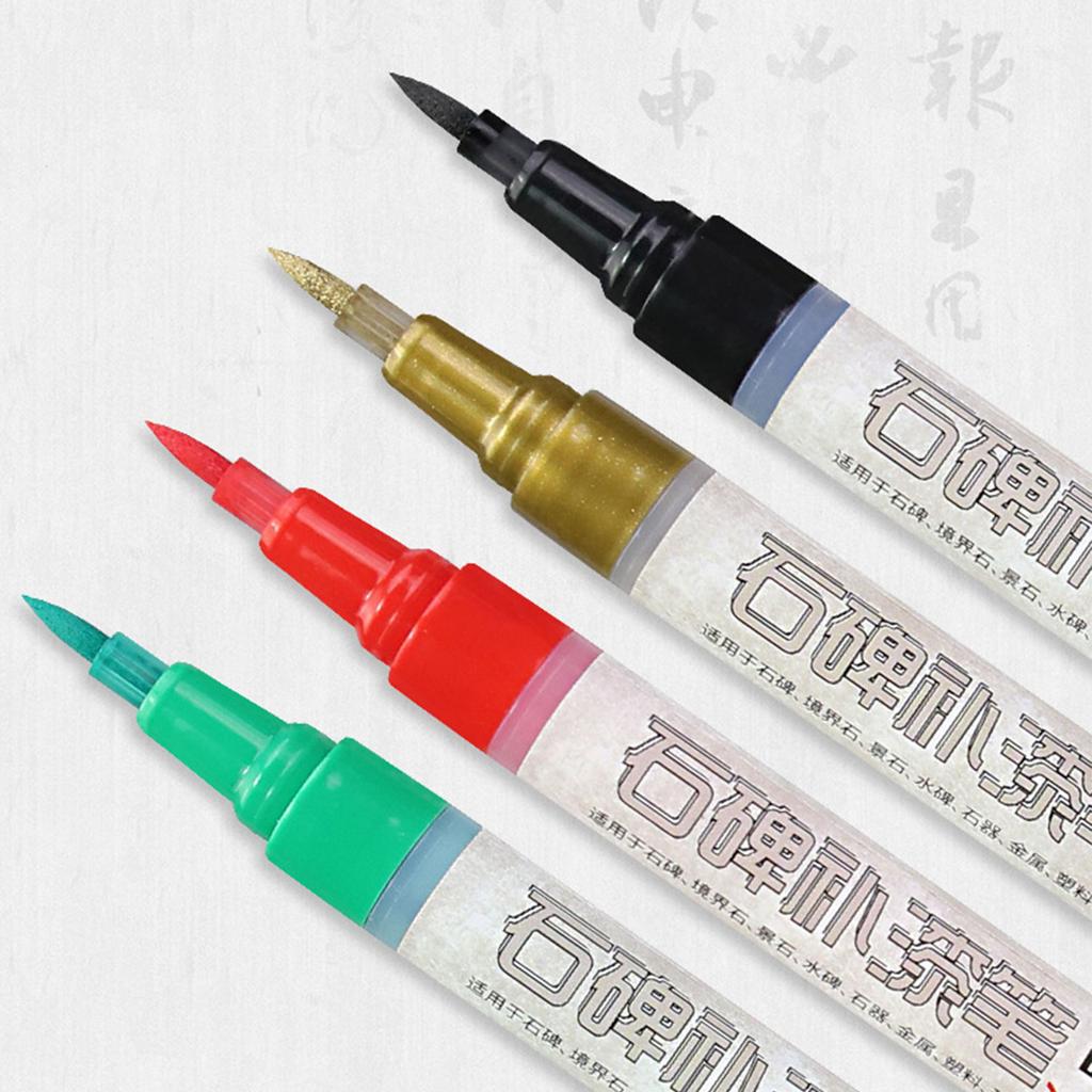 Fade Resistant Monument Paint Pen Sunproof Waterproof Stone Marker Pen For Writing Coloring On Tombstones Gravestone