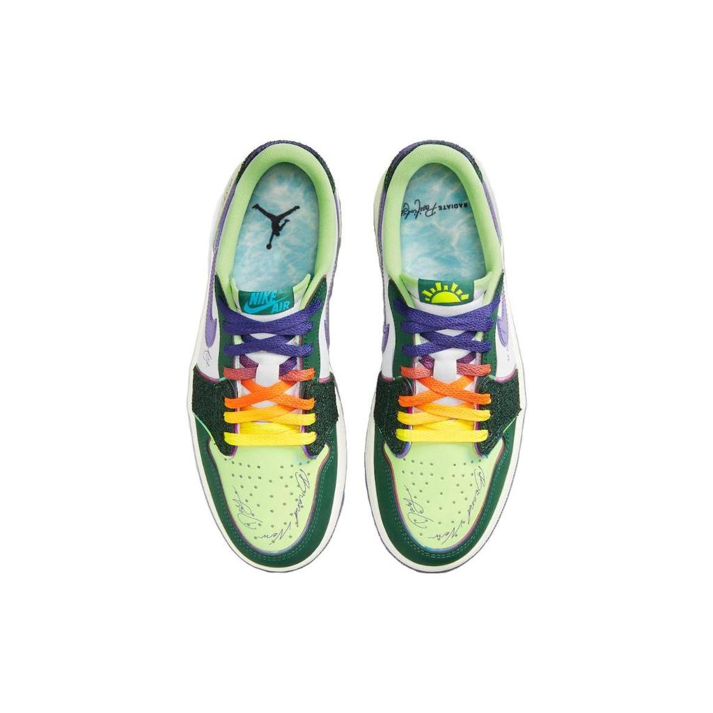 Tenisi unisex Air Jordan 1 Retro Low OG Doernbecher 2023 Verde Gorge-Verde Curte-Mov FD9665-351