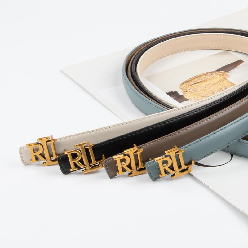 Damen Echter Leder Skinny Taillengürtel - Vielseitige Dekoration für Jeans und Freizeithosen.