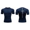 Men's Compression Shirt Graphic Print Quick Dry Gym Running Fitness Baselayer Workout Top