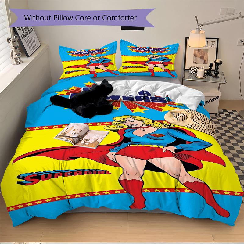 3pcs Super Powers Duvet Cover Set (1 Duvet Cover + 2 Pillowcases, No Core) - Comfortable, And Breathable Bedroom Decoration yy251104067