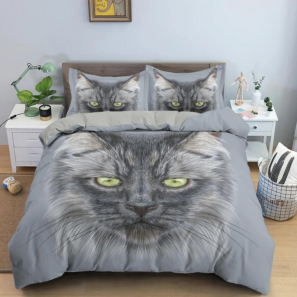 Canadian Sphynx Cat Duvet Cover King Queen Lovely Pet Kitty Bedding Set Kids Teens Adults Cute Animal Soft Polyester Quilt Cover