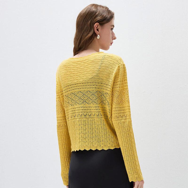 Komeng Boka Women's Linen Knit Cardigan
