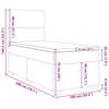 Box Spring Bed with Mattress Black 100x200 cm Fabric