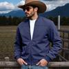Men Stand Rib Collar Zip Up Suede Bomber Jacket Casual Outerwear Coat