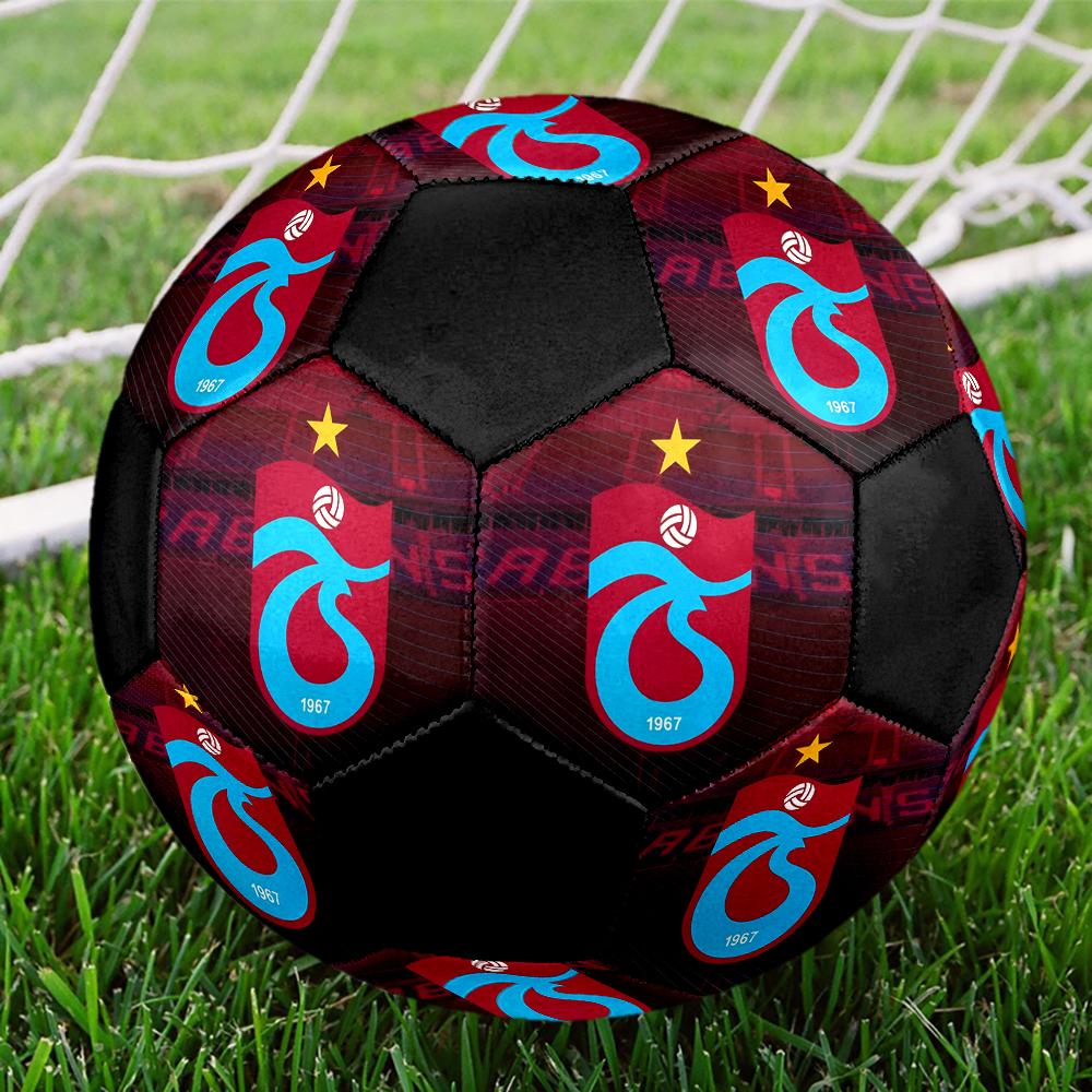 Trabzonspor FC Soccer Ball, Colorful, Suitable for All Ages, Machine-stitched, PVC Material, Competition Grade, Durable and High Bounce