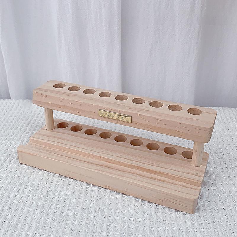 

1 шт. Деревянный многофункциональный органайзер для стола, держатель для ручек для нейл-арта, подставка для телефона и решение для хранения нейл-инструментов as the picture