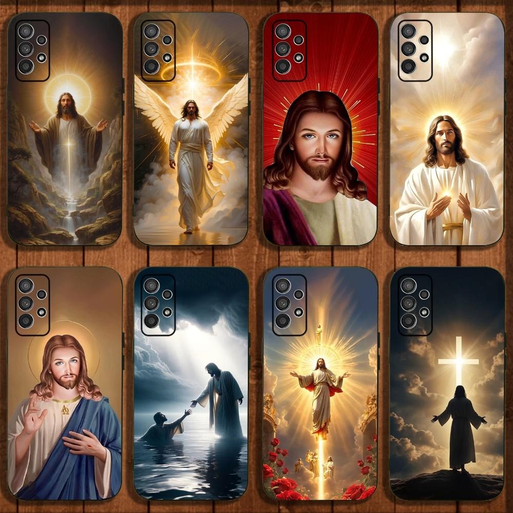 God Jesus Pray Cover Phone Case For Samsung Galaxy A13,A21s,A22,A31,A32,A52,A53,A71,A80,A91 Soft Black Cover