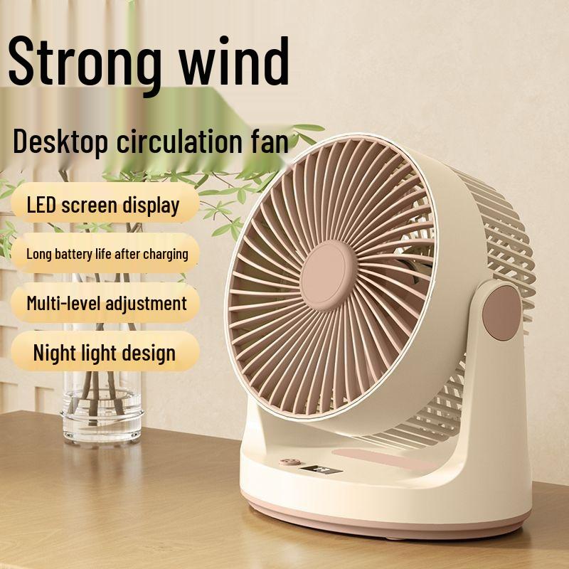 2026 New Model Dual-Use Small Desktop & Wall-Mounted Silent Circulation Fan for Office, Kitchen, Dormitory