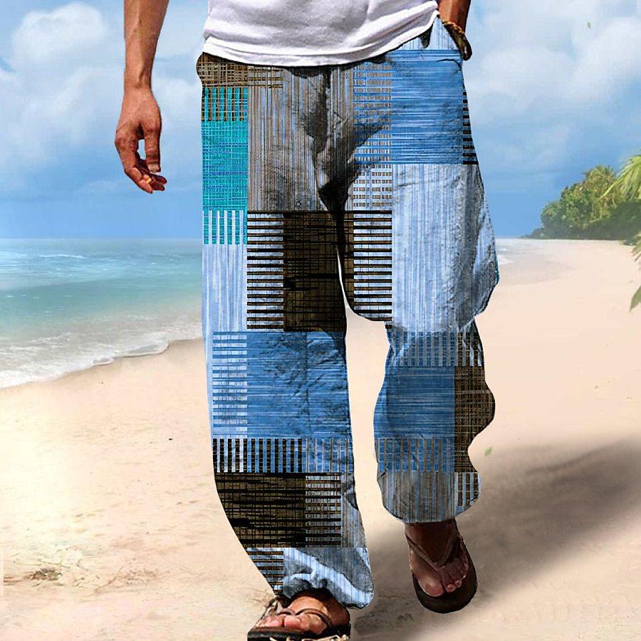Men'S Athletic Leisure Pants Featuring Equipped with an Elastic Waistband And Pockets - These Straight-Cut Casual Pants Are Perfect for All Seasons