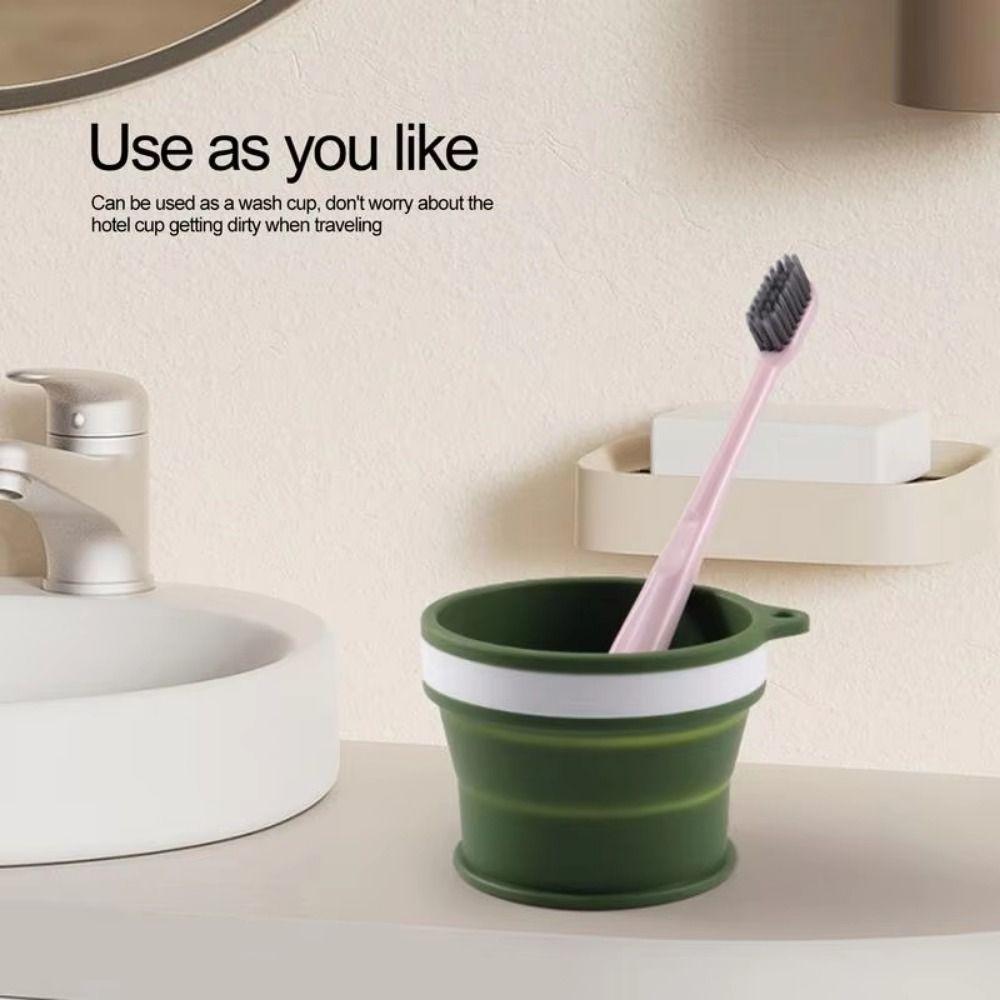 with Carabiner Silicone Drinking Cup Portable Retractable Camping Cup Foldable Travel Mug Coffee