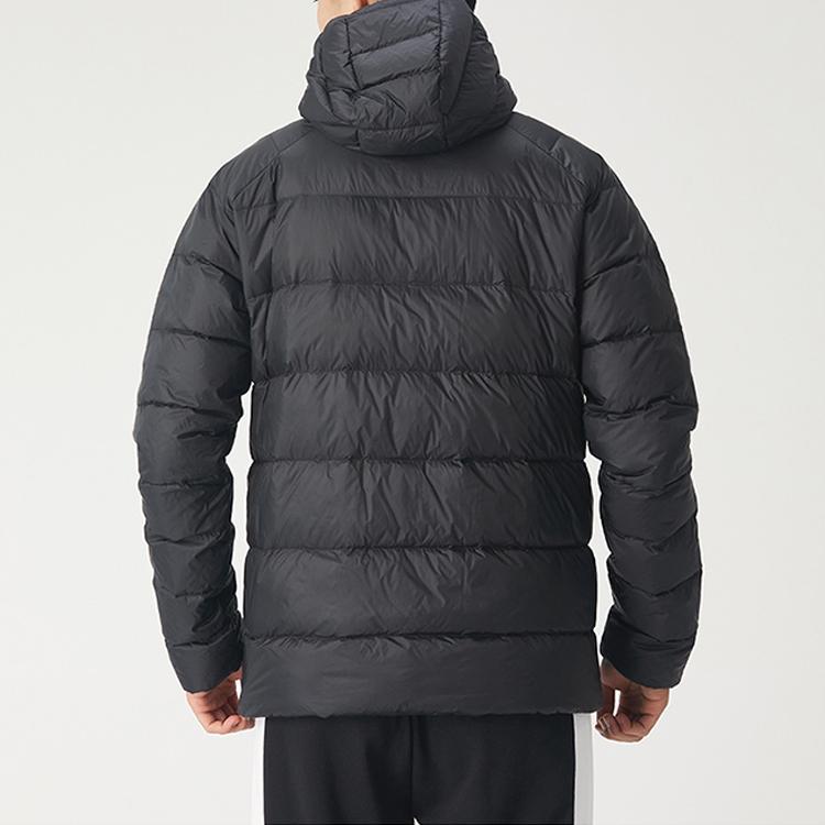 Puma Logo Warm Windproof Hooded Down Jacket Men Outerwear Black 585315-01