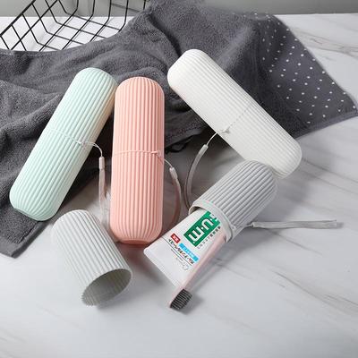 Umweltfreundliche minimalistische Reise-Zahnbürstenbox & Waschbecher in Macaron-Farben