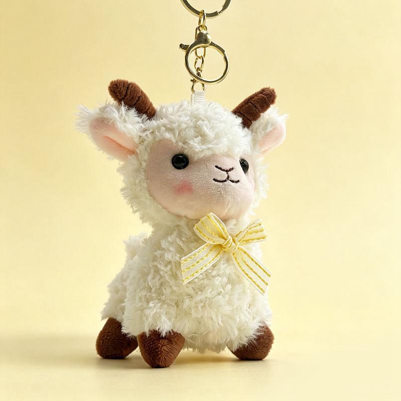 Cute Sheep Plush Keychain With Short Pile Fabric For Kids Adults Gifts