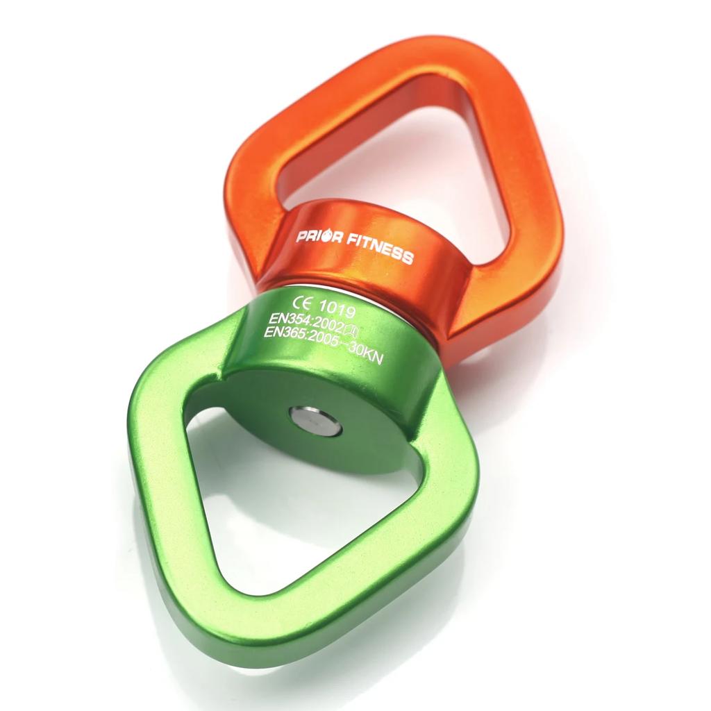 30KN Yoga Swivel Connector Outdoor Rock Climb Carabiner Universal Gimbal Ring Swing Hammock Rope Swivel Rotational Connector