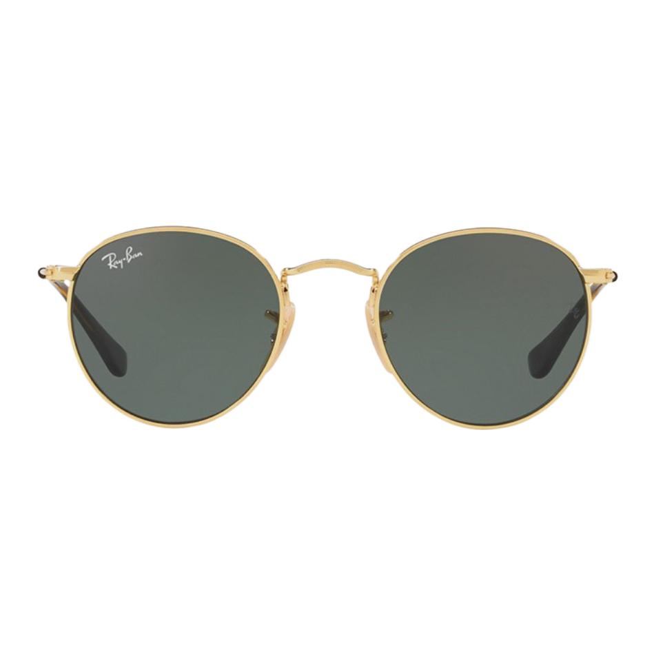 RayBan Alloy Aviator Metal Sunglasses with Gold Frame and Green Lenses Kids'