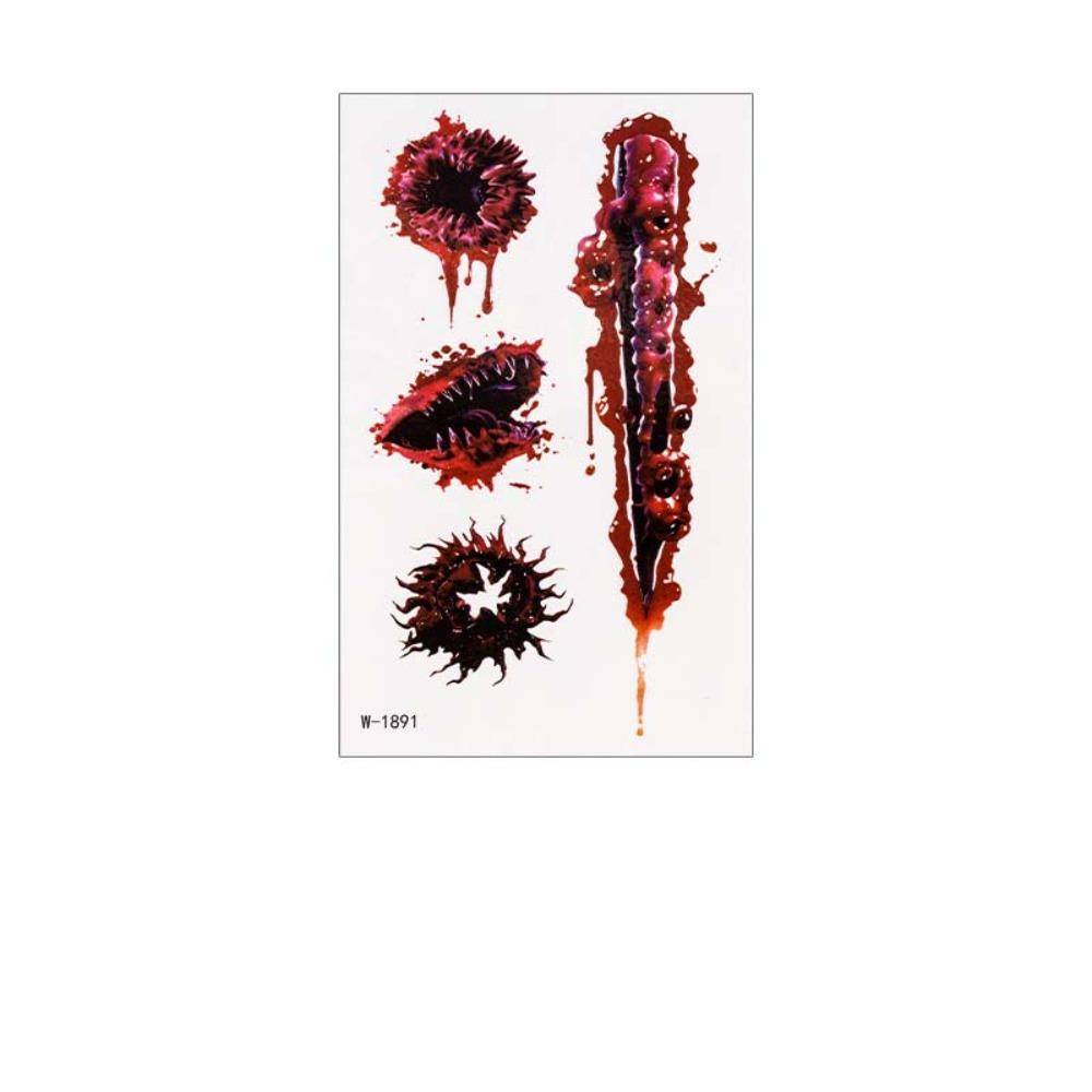Eyeball Bloody Makeup Bruise Scab Scar Tattoo Sticker Halloween Party Supplies StyleA