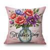 Flower Wreath Floral Letter Art Mother Day Gift For Mama Gratitution Decorative Sofa Throw Pillow Case Linen Cushion Cover