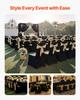 100 Pcs Black Chair Covers, Polyester Spandex Chair Cover, Stretch Slipcovers for Wedding Party Dining Banquet Flat-Front Chair Covers, Fits Chair