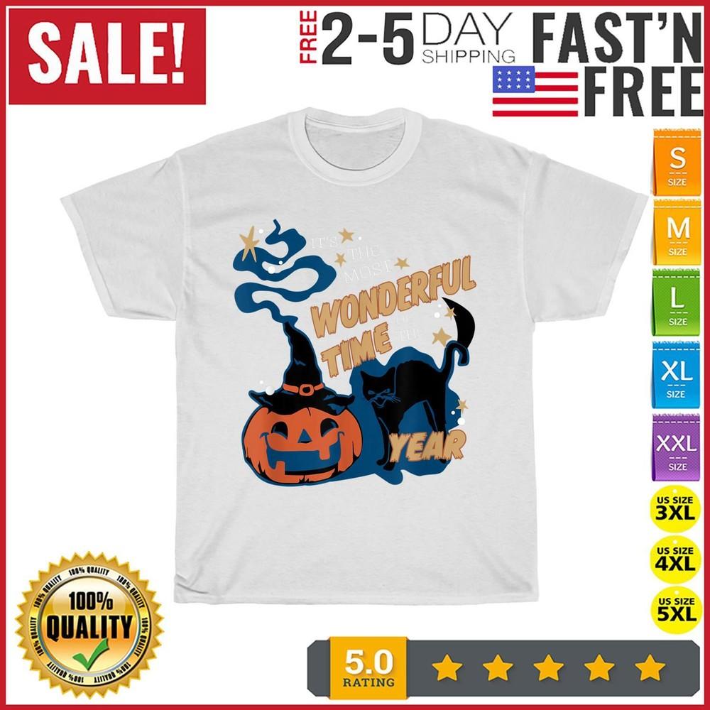 

It s the Most Wonderful Time of the Year Black Cat Halloween T Shirt Men Women S