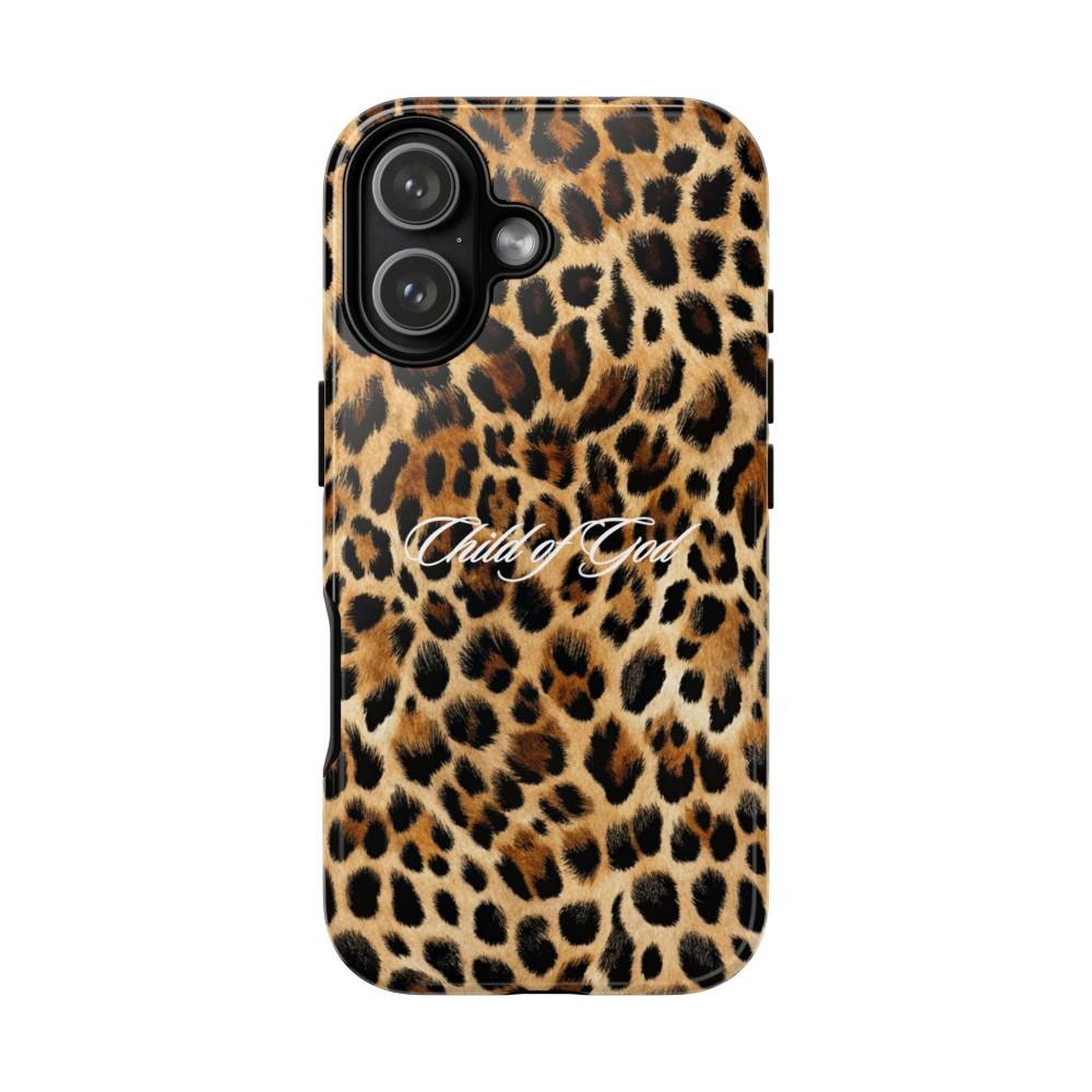 

Luxury Clmj Leopard Denim Child of God Phone Case for iPhone 17 16 15 14 13 12 11 X XS Air Pro Max Plus Double-layer Back Cover iPhone 16 ProMax