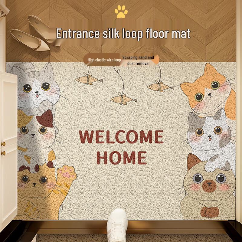 Large Coir Loop Anti-Slip Doorway Foot Mat - Cut To Fit Entrance Carpet
