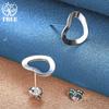 925 Sterling Silver Heart Shaped Earrings Fashion Jewelry