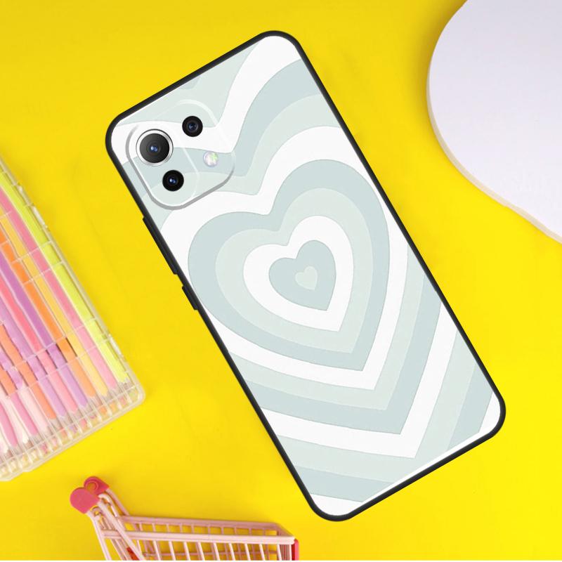 Latte Pink Brown Heart Aesthetic Cover For Xiaomi 13 14 Ultra 11T 12T 13T 14T Pro POCO X7 Pro X3 X5 F3 F5 F6 M6 X6 Pro Case
