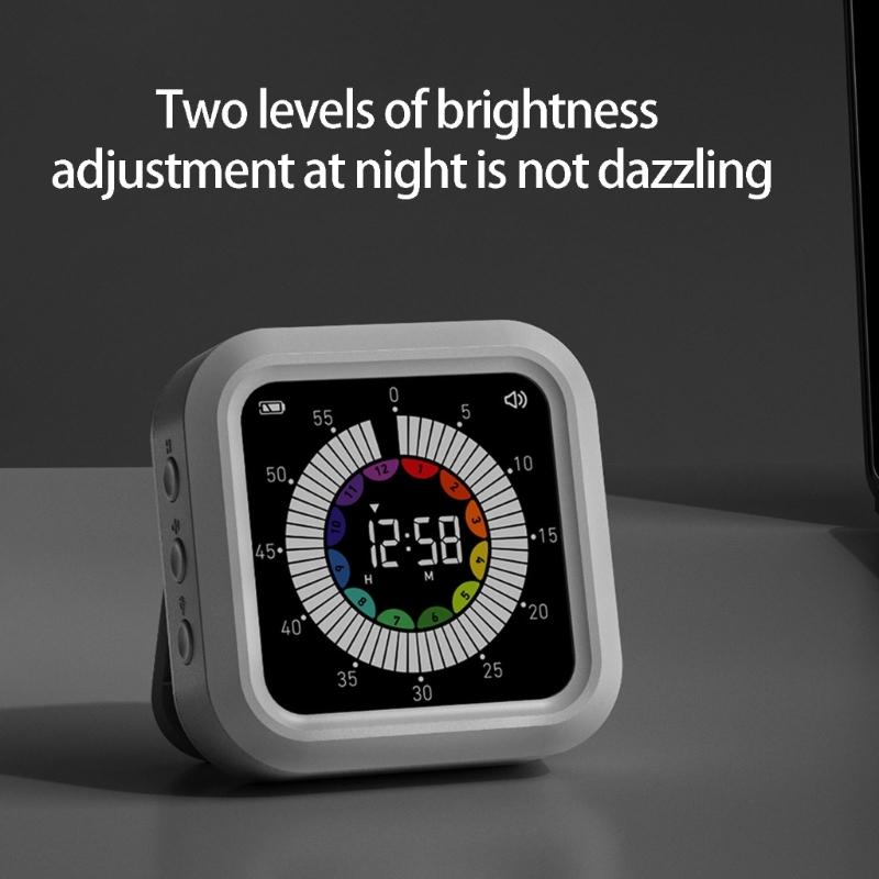 Digital LCD Display Visual Timer with Magnetic Backing For Precise Time Management In Homes Office Gym And School