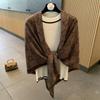 Small plaid linen scarf women's summer new sunscreen large square scarf thin silk scarf with shawl