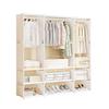 Thickened Floor-Standing Coat Rack with Multifunctional Storage and Dustproof Cover for Bedroom or Supermarket Use