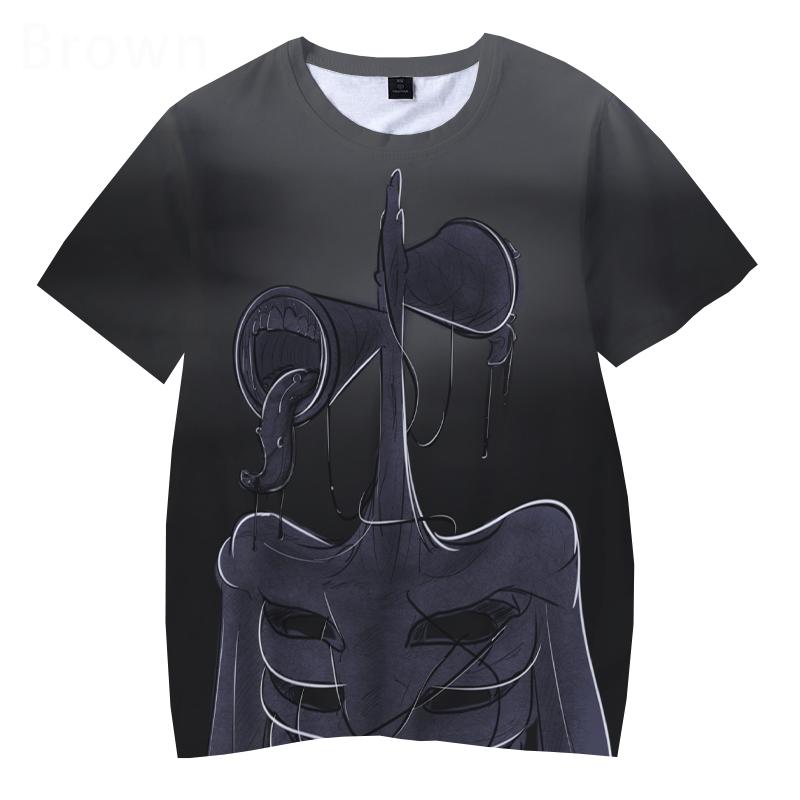 Neue Mode Sirenenkopf 3D-Druck T-Shirt für Jungen Mädchen Casual Kurzarm Horror Spiel T-Shirt Harajuku Streetwear Cool Übergroßes Top