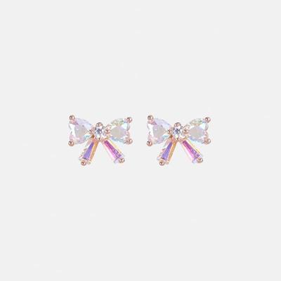 JUDY AND PAUL Diana Color Crystal Ribbon Earrings