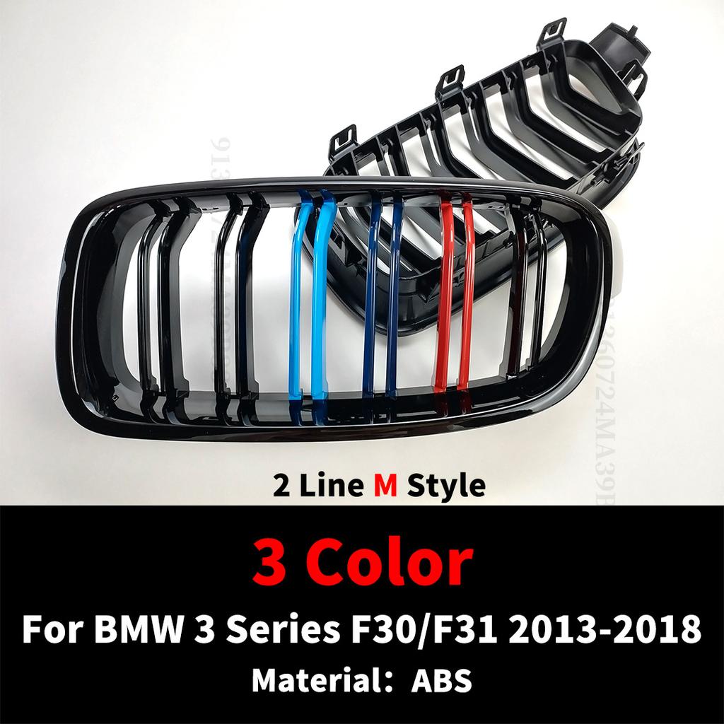 ZBIF1 Upgrade 2 Line Body Kit Front Bumper Kidney Grill Hood Inlet Grille For BMW 3 Series F30 F31 F35 2013-2018 325i 328i 320i Tuning