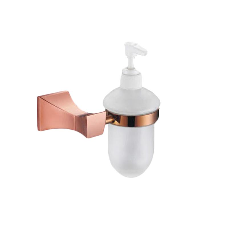 Square Paper Holder Robe Hook Towel Bar Ring Glass Rack Soap Holder Toilet Brush Holder Tumbler Rose Gold Bathroom Accessories