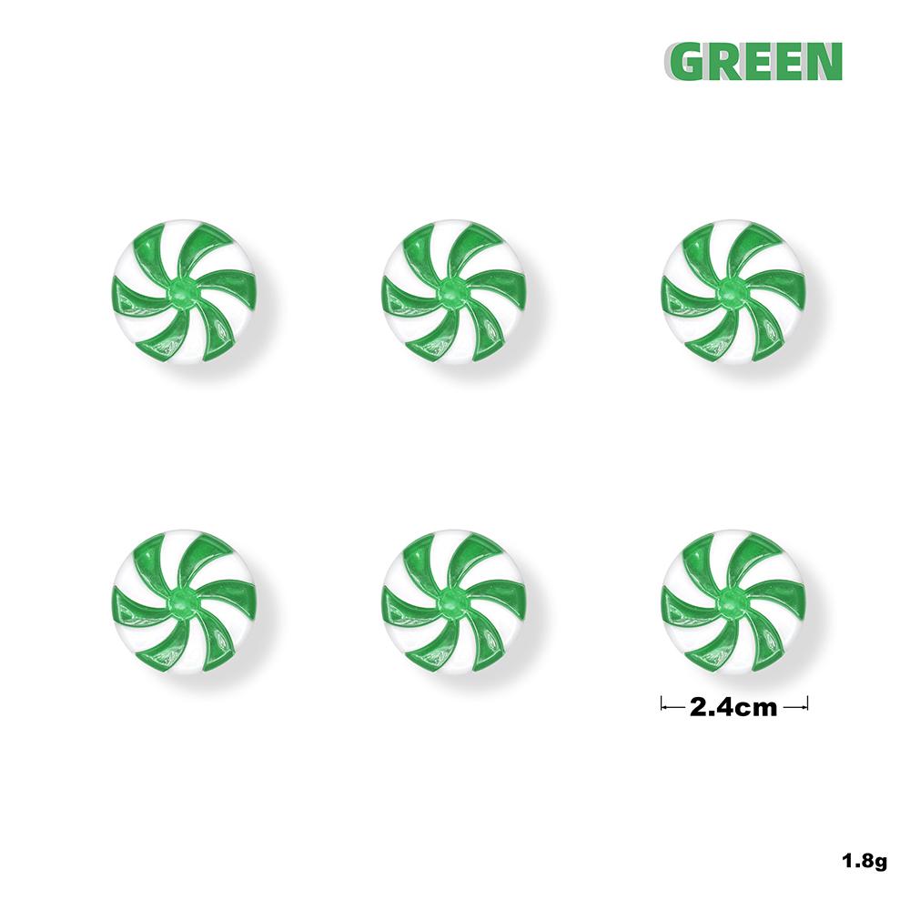 

50pcs New Year Acrylic Candy DIY Xmas Tree Hanging Christmas Simulation Candies Peppermint Ornaments Sweets Drop Pendants Gifts 50 Pieces зелений