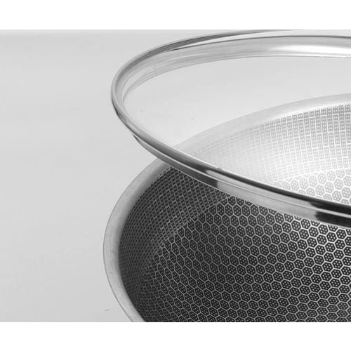 YIJOFU Replacement Pot Lid, Domed Wok Cover with Glass Stainless Steel, 20cm-40cm, Fits Many Pots, Practical Kitchen Frying Pans, Universal Style (20c