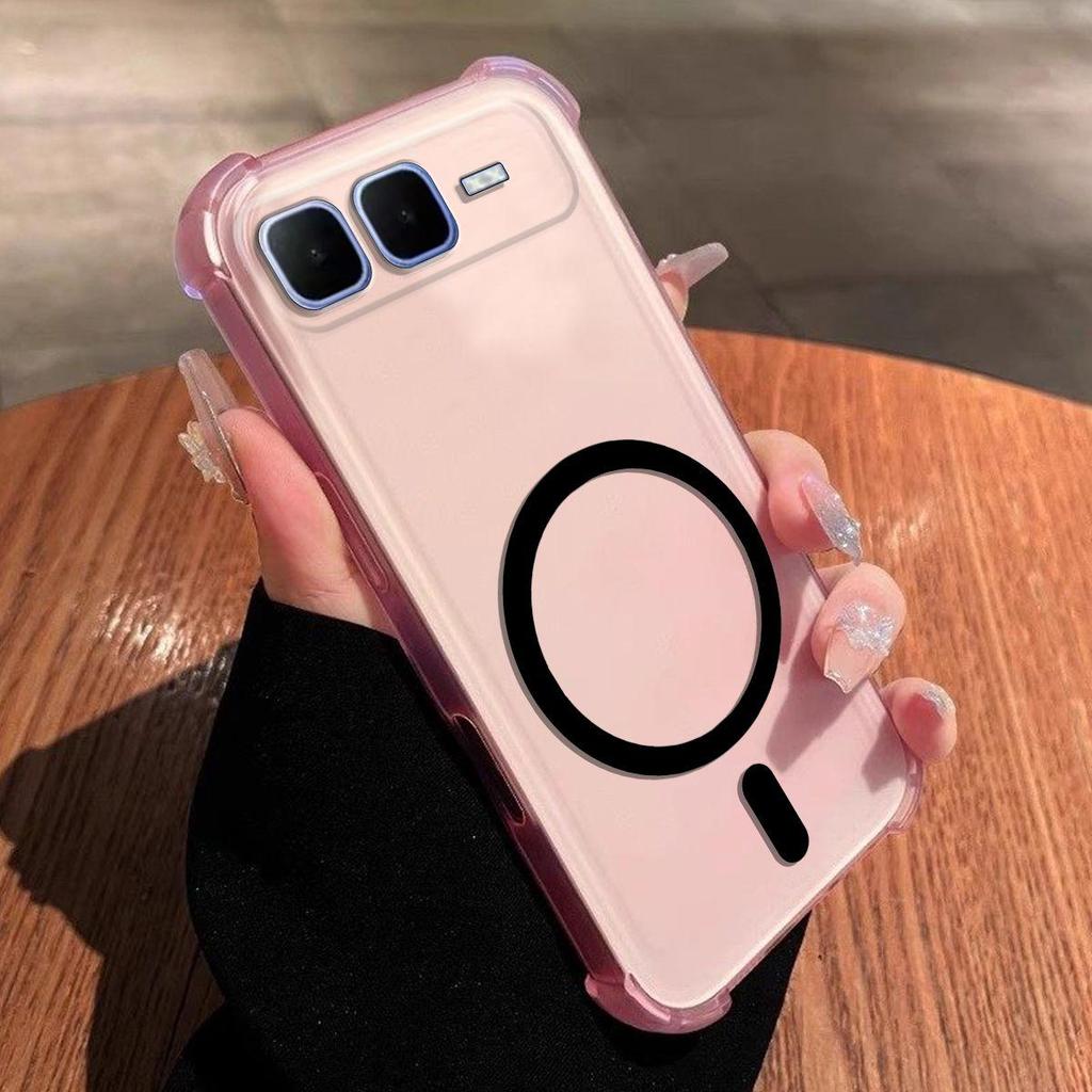 DIY Magnetic Ring Jelly Case for infinix SMART 10 Plus Anti-Drop 4-Corner Airbag Protection