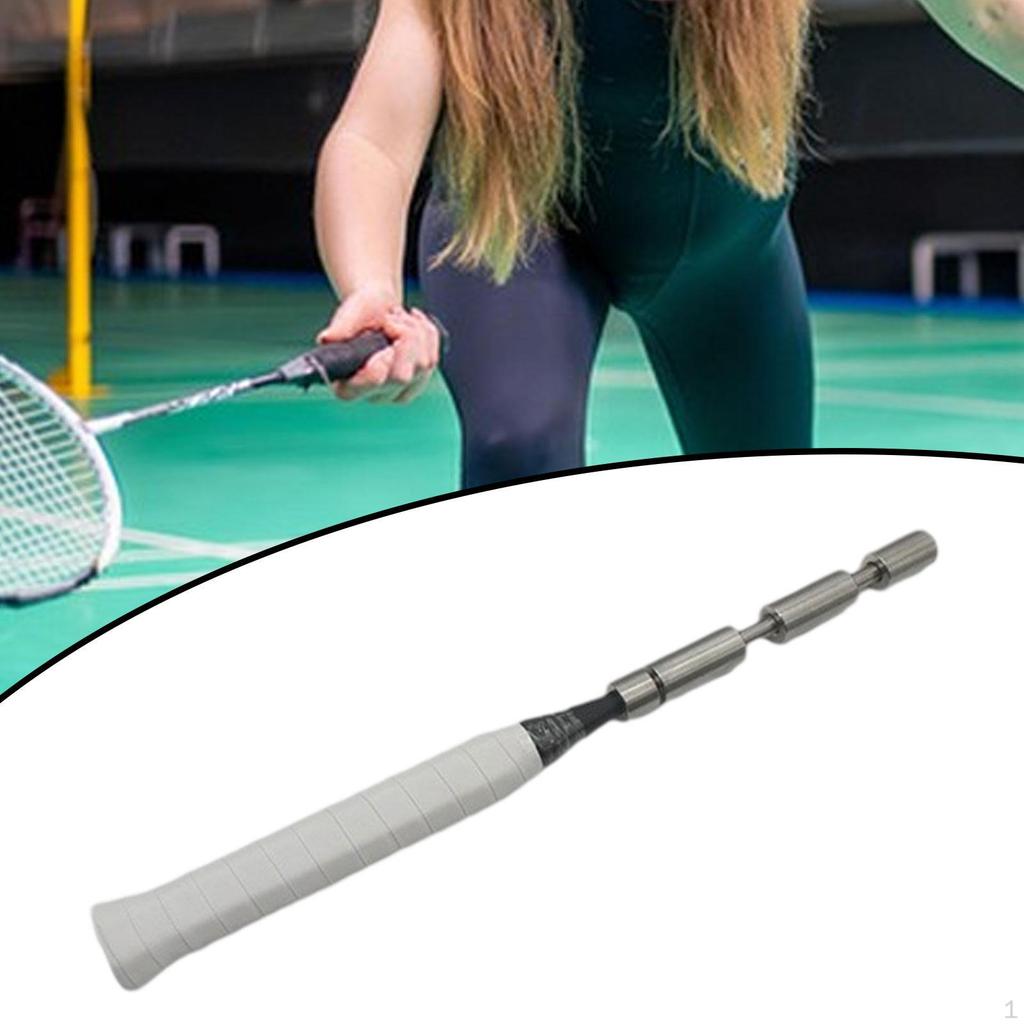 Badminton Racket Swing Aid Power Enhance Portable with Grip Tape Practice Exercise Training Tool