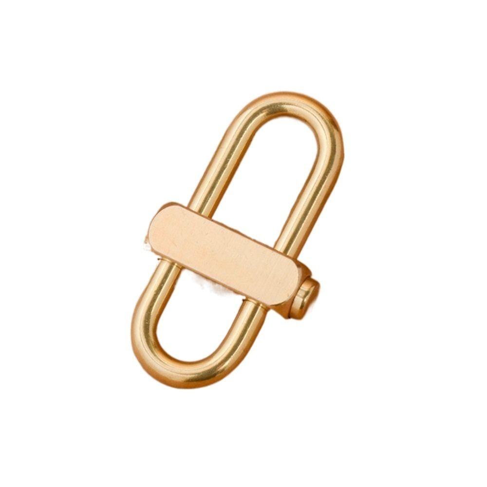 Lock Clamp Metal Buckle Clip Chain Strap Lock Clip Key Chain Creative Brass Keychain  Decorate