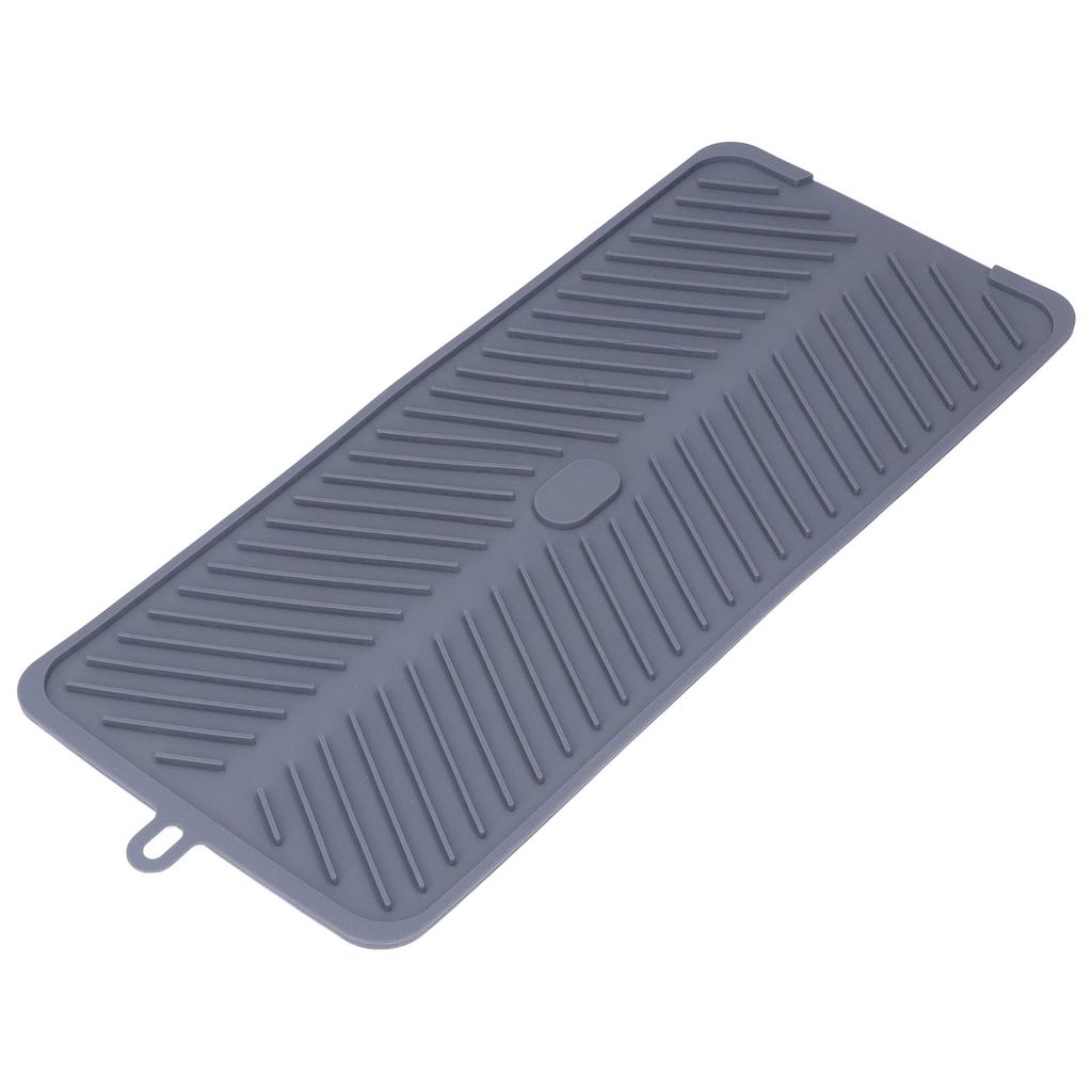 Silicone Dish Drying Mat Food Grade Silicone High Temperature Resistance Grey Dish Drainer Pad for Kitchen