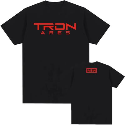 Nine Inch Nail Tron Ares T-Shirt, Rockband Neues Album Bedrucktes T-Shirt, Lockeres Freizeit-Mode-T-Shirt, Gemustertes Bedrucktes T-Shirt