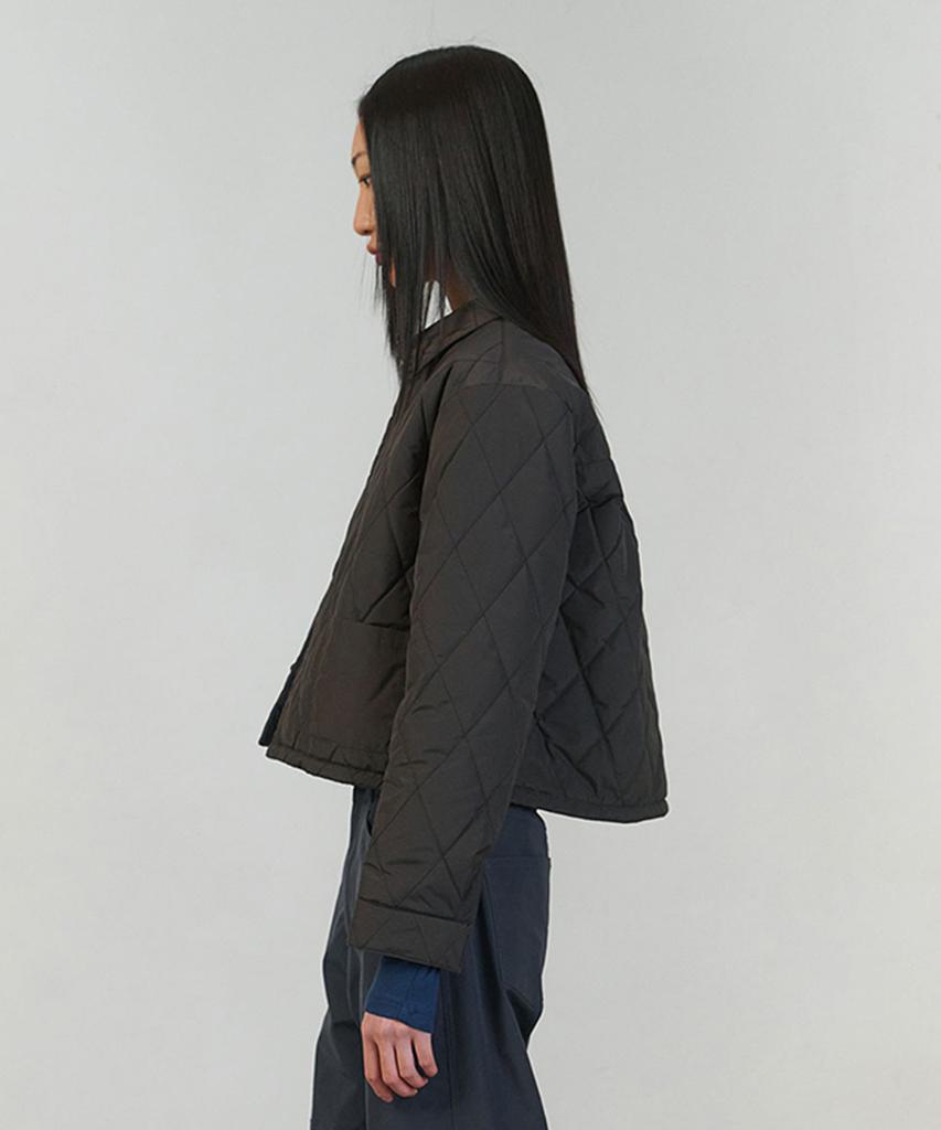 Amomento Stripe Reversible Padded Shirt_Dark Navy