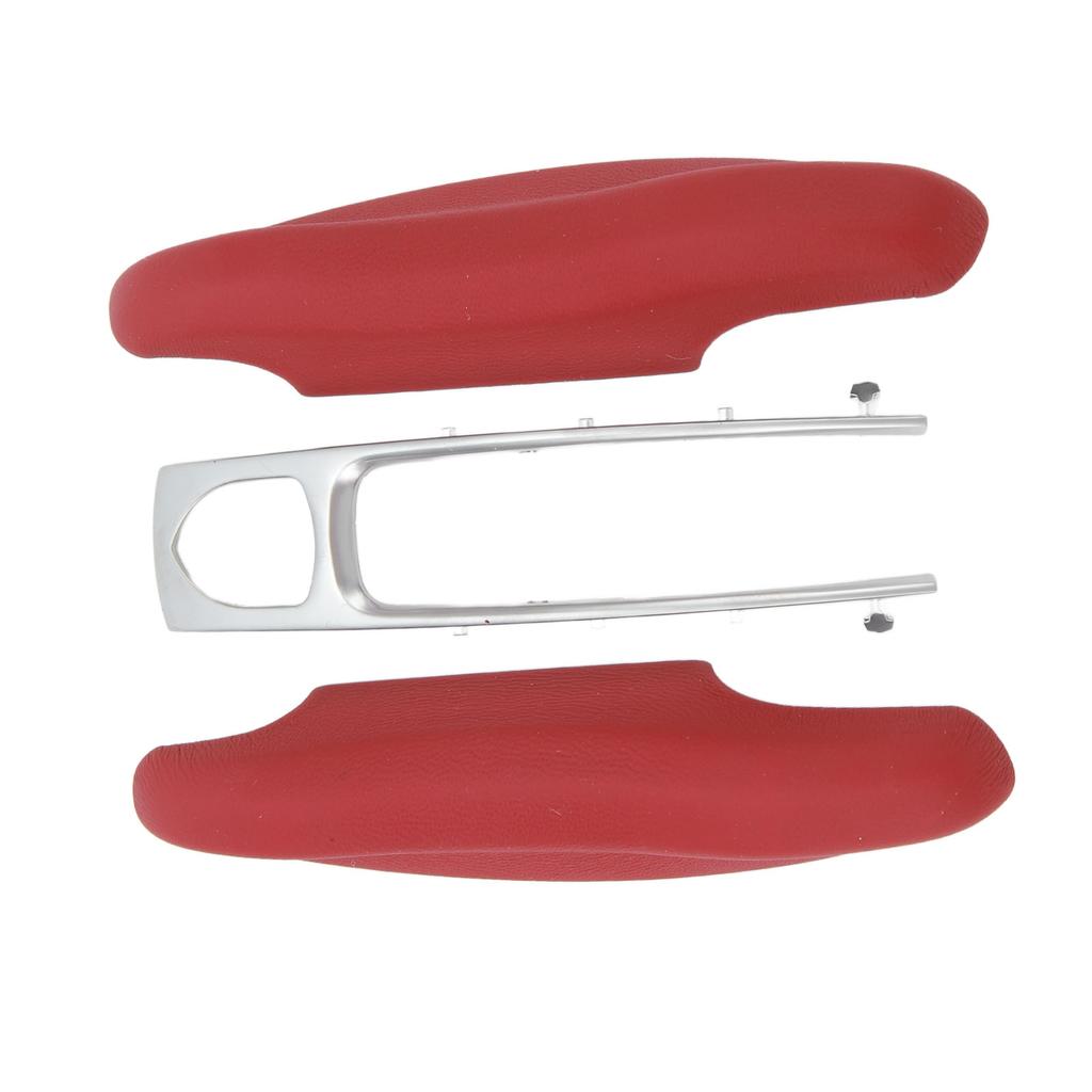 Car Smart Key Cover Case Leather Keyless Entry Remote Key Fob Protector Shell for Panamera Cayenne 911 Taycan Red