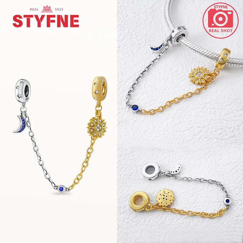 Copper Safety Chain Sun Moon Bead Charms Charm Bead Charms Compatible With Authentic Bracelets Do It Yourself Jewellery Making Fine Jewellery Gift F